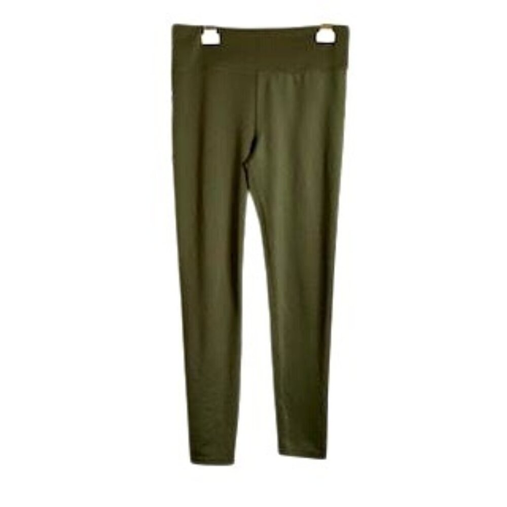 Nike Girls Leggings Dri-Fit Olive Green Leggings Size L Logo Yoga cheer